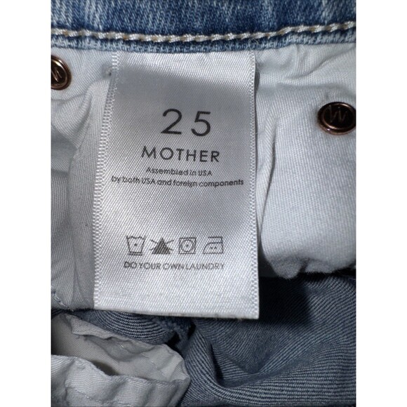 Mother The Looker Ankle Step Fray Size 25 Blue Jeans Exposed Secret Sister - Picture 8 of 15